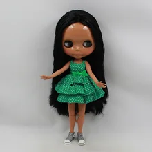 Черные длинные волосы цельная кукла без одежды кукла, черная skinFactory кукла, подходит для DIY Изменить игрушка BJD для девочек