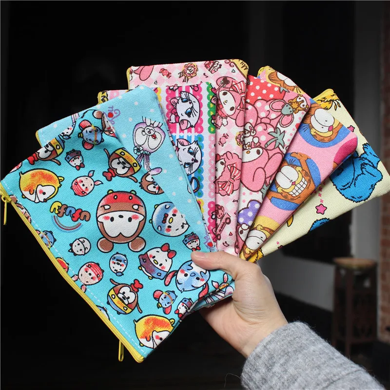 

IVYYE 1PCS Marie Cat Melody Anime Cosmetics Bags Canvas Zipper School Pencil Case Storage Pen Bag Pouch Stationery New