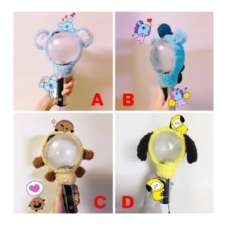 

Kpop Bangtan Boys Army Bomb Ver 3 Ver 2 JIMIN JIN SUGA JK RM J-HOPE Light Stick Plush Case Head Cover Headband Lightstick