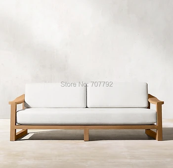 

Simple design garden furniture natural teak double sofa
