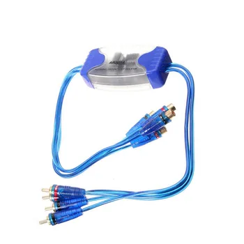 

1PC New Blue Line Noise Sound Eliminator 4Channel RCA Ground Loop Isolator Filters