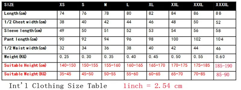 XS-4XL
