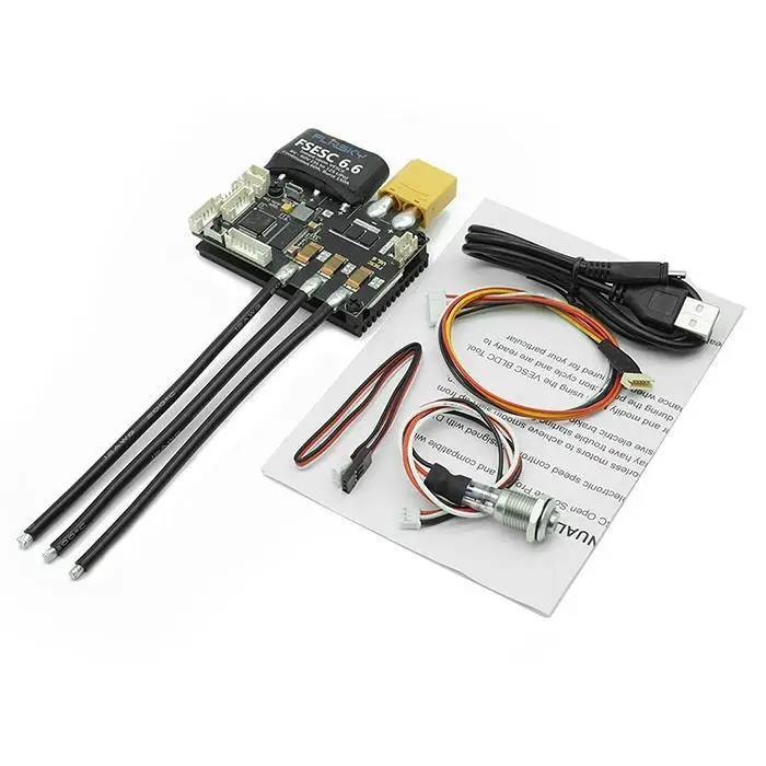 Durable FSECS6.6 With Heatsink LED Button DC, BLDC, FOC(sinusoidal) For Electric Skateboards ABI, HALL, AS5047