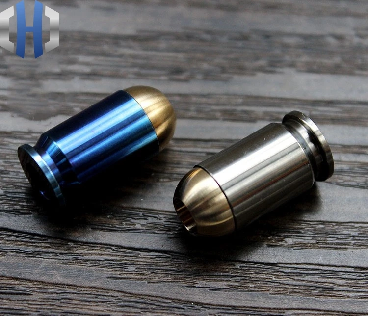 Titanium + Copper Bullet Knife Hang Buckle Paracord Beads Survival EDC Umbrella Rope Pendant Accessories EDC Knife Beads Titanium + Copper Bullet Knife Hang Buckle Paracord Beads Survival EDC Umbrella Rope Pendant Accessories EDC Knife Beads