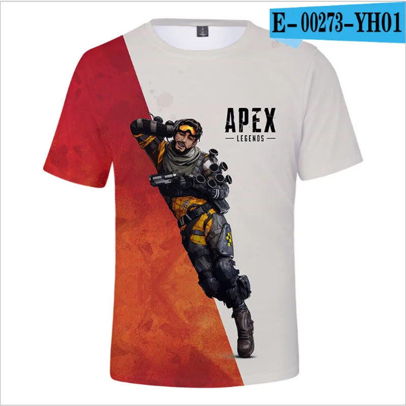 C Apex Legends игровая футболка для мальчиков футболки с короткими рукавами для мальчиков детская футболка с 3D-принтом Одежда для мальчиков топы, футболки, Детский костюм - Цвет: C