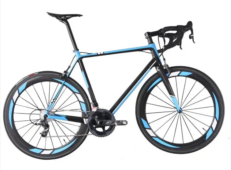 Высококлассный 6,6 кг супер светильник, карбоновый дорожный велосипед 700C v тормоз, велосипед Toray T800 S R A M force groupset, полностью завершенный велосипед - Цвет: Белый