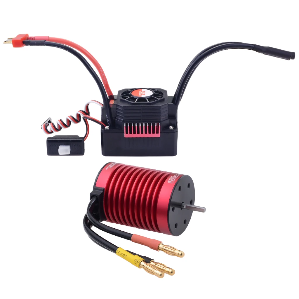 1/10 Car Model Spare Parts Brushless Motors Water Proof with 45A ESC ESC for RC Vehicles Aluminum