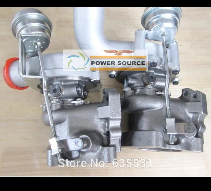 K03 53039880016 53039880017 Twin Turbos Turbocharger For AUDI S4 97-01 A6 99-01 AJK ARE AZB AGB V6 2.7L 265HP (6)
