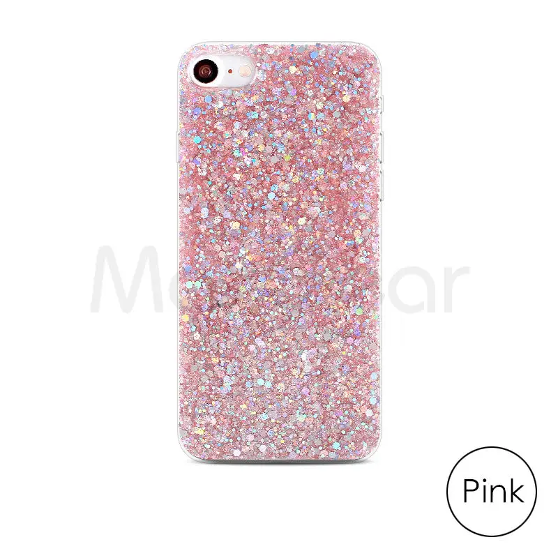 Silicone Bling Glitter Soft Phone Case with Shiny Powder Finish