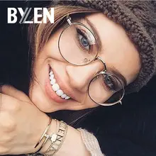 BYLEN, винтажные оправы для очков для женщин и мужчин, брендовые, Deisgner, овальная металлическая оправа, прозрачные линзы, очки для глаз, оптические очки de grau