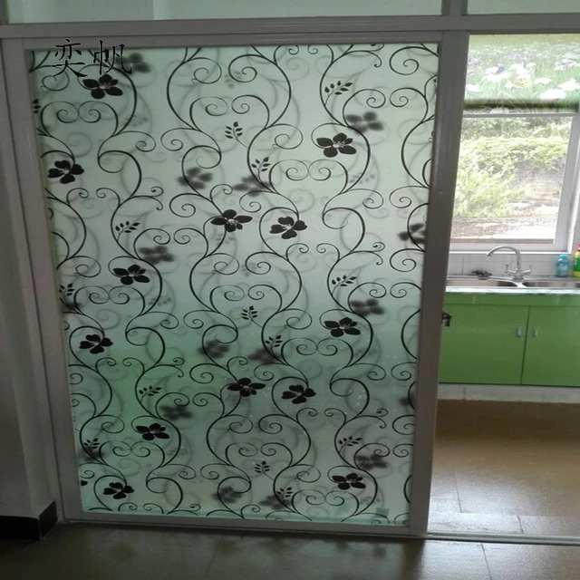 45 100cm Frosted Opaque Gl Window Decorative Films Privacy 45 100cm Frosted Opaque Gl Window Decorative Films Privacy Stickers Home Decor Black Wrought