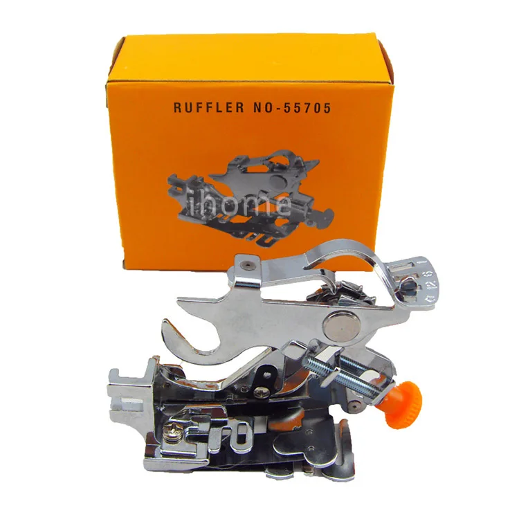 

Patented Pleating Ruffling Fabric Ruffler Presser Foot for Low Shank Janome Brother Singer Home Multifunction Sewing Machine