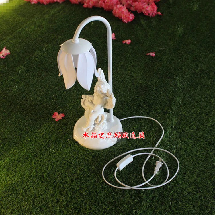 Led resin angel studio marriage room table decoration magnolia road led lamp