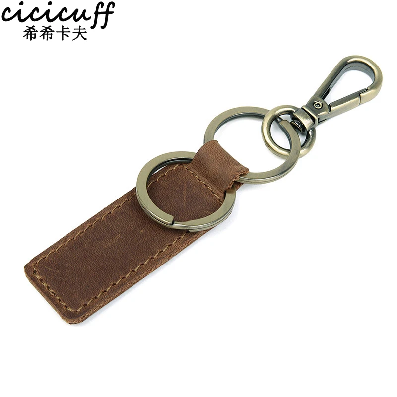 

CICICUFF Vintage Crazy Horse Genuine Cow Leather Key Holder Wallet Handmade Keychain Covers Men Car Keys Organizer Housekeeper