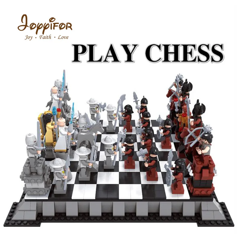 

Joyyifor 1142PCS Castle Series international chess Model Building Blocks Assembled Action Figures Toys for Children