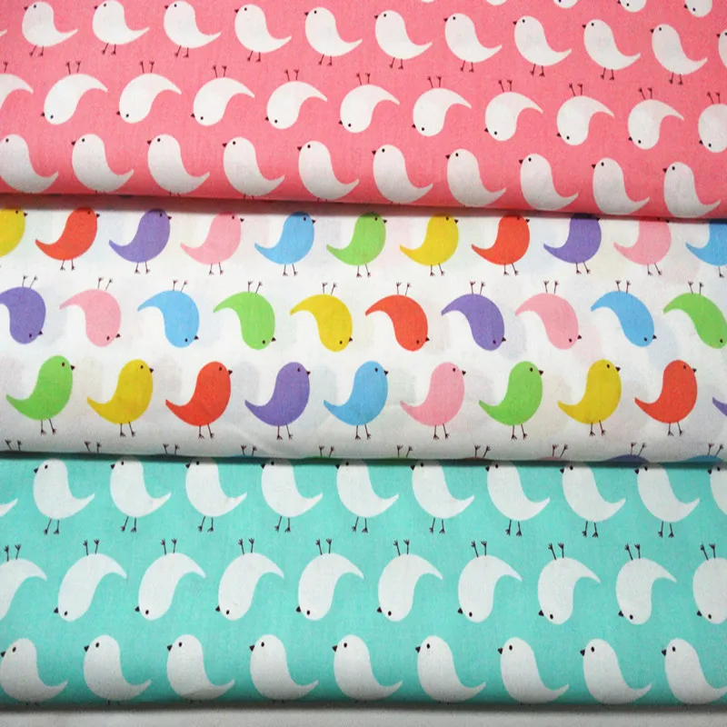 

Diy Needlework Quilting Sewing Craft Cartoon Birds Print Cotton Fabric The Cloth Decoration Tissue Home Textile Tela Patchwork