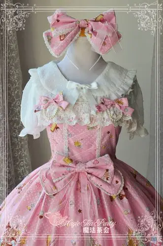 

JSK Lolita Cute Lolita Costume Dolce Di Crema Lovely Printing Lolita Fresh Pink Gender: Woman