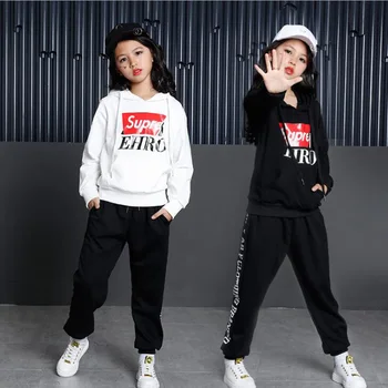 

Kids Cool Hip Hop Hoodies Clothing wear Girls Boys Sweatshirt Tops Jogger Pants Jazz Dance Costumes Ballroom Dancing Outfits