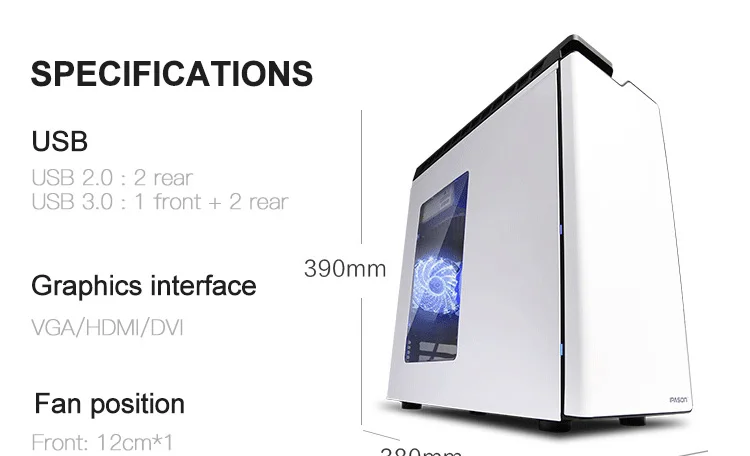 Ipason Escritório Computador Desktop - pc Gaming 8th Gen Intel i3 8100 4 Core Ddr4 8g Ram 120g Ssd Mini-pc m3 4 8th Gen Intel i3 8100 4 Core DDR4 8G RAM 120G SSD Mini-PC