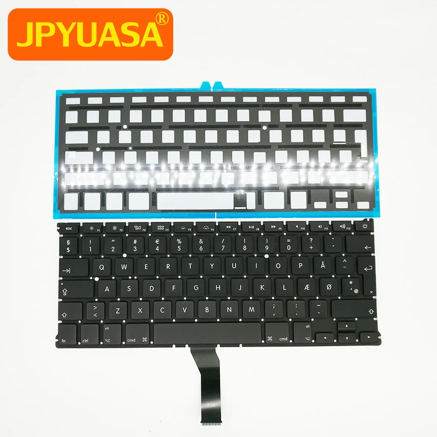 Клавиатура Датская с подсветкой для Macbook Air 13 A1466 A1369 2011-2017 лет 10 шт. | Компьютеры и