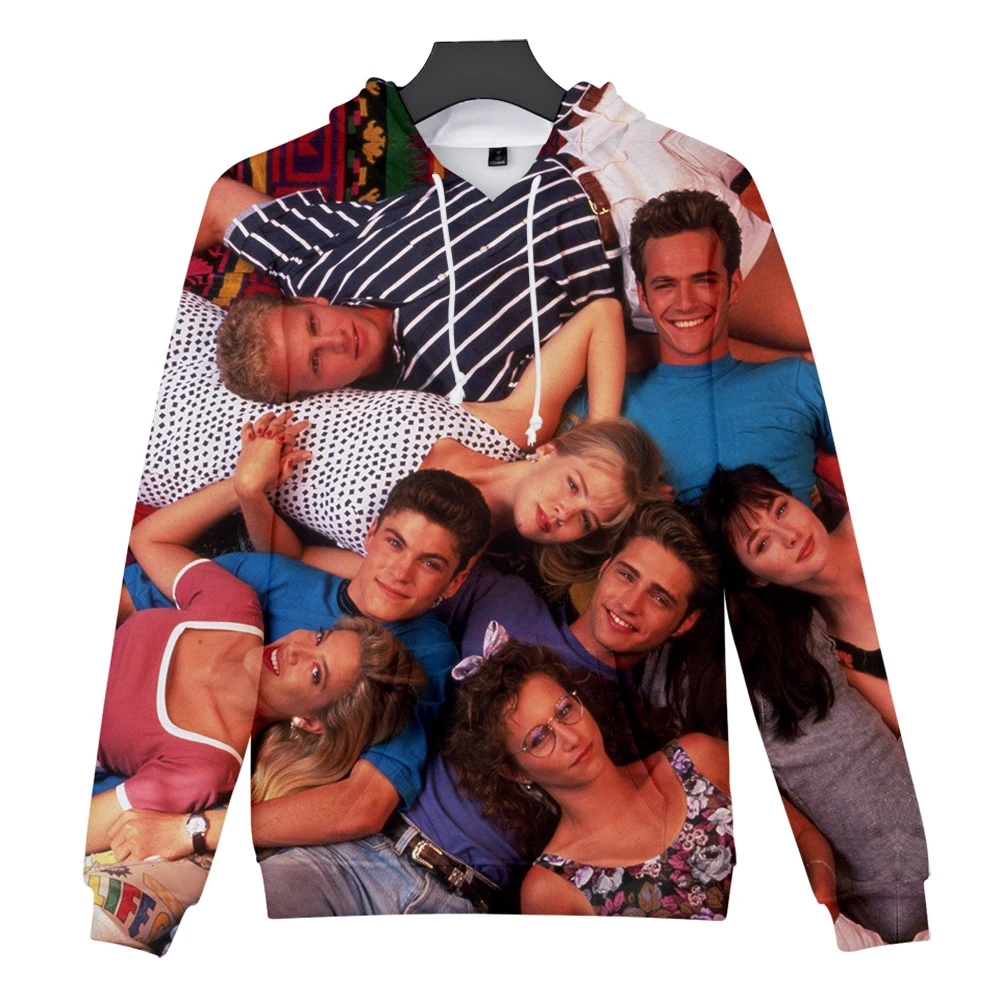 Беверли Холмс 90210 Luke Perry мода унисекс Crewneck толстовка с принтом с длинными рукавами Pollover плюс размер женские толстовки с 3D принтом