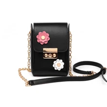 Mini Women Chain Messenger Bags Flowers Designer Female Shoulder Bags Luxury High Quality Leather Women Hand Bags Purses Wallets
