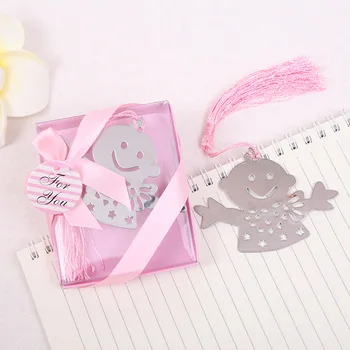 

20pcs Metal Bookmark with Tassel Book Markers Wedding Souvenirs Baby Shower Baptism Party Favors and Gifts