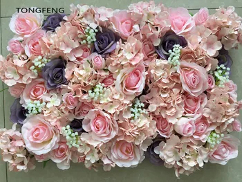 

TONGFENG 10pcs/lot Mixcolor Wedding 3D flower wall flower runner wedding Artificial silk rose peony wedding backdrop decoration