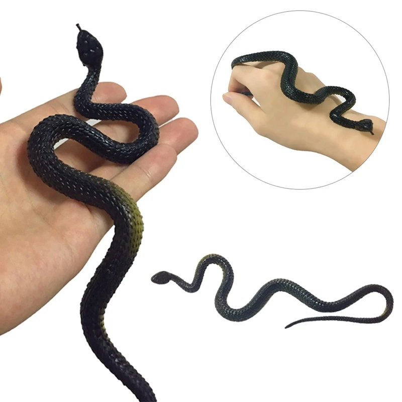 Novelty Halloween Gift Tricky Funny Spoof Toys Simulation Soft Scary Fake Snake Horror Toy For Party Event