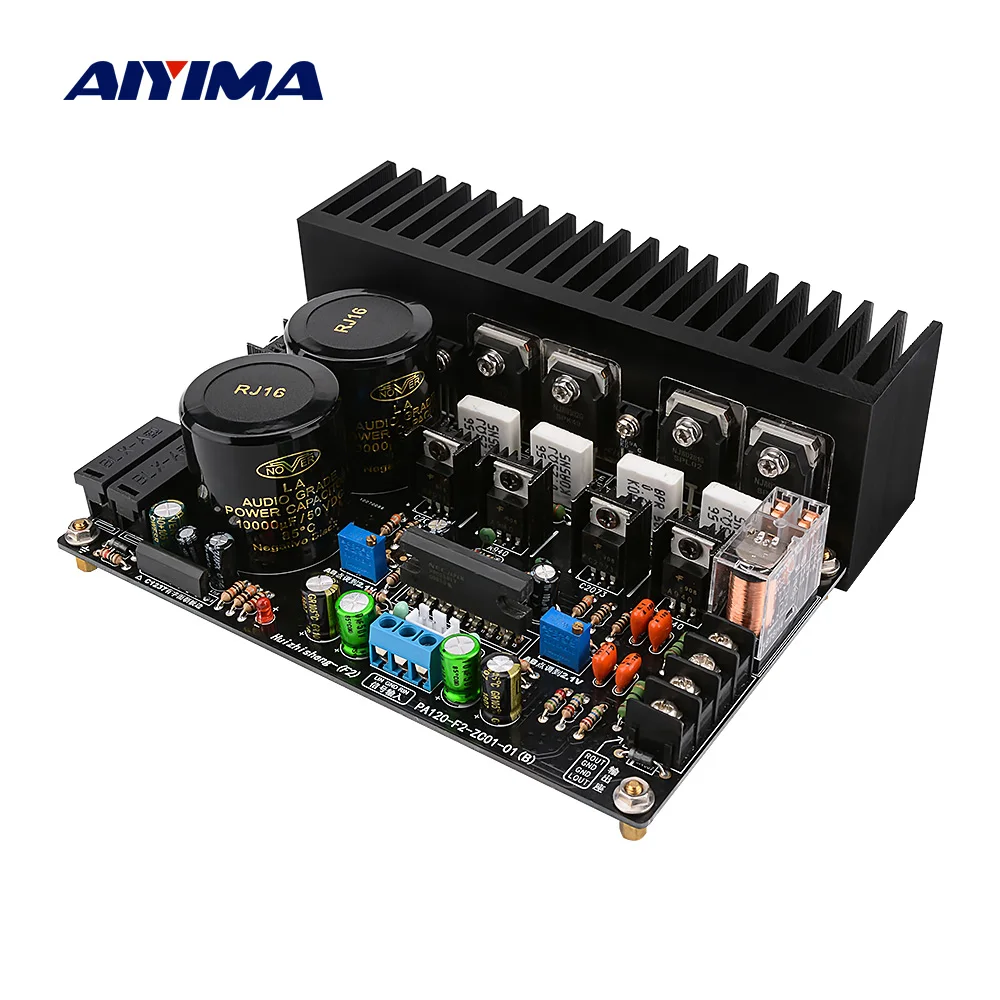 AIYIMA Discrete Tube Power Amplifier Board 120Wx2 UPC2581V HiFi Two Channel Audio Amplifiers NJW0281G NJW0302G