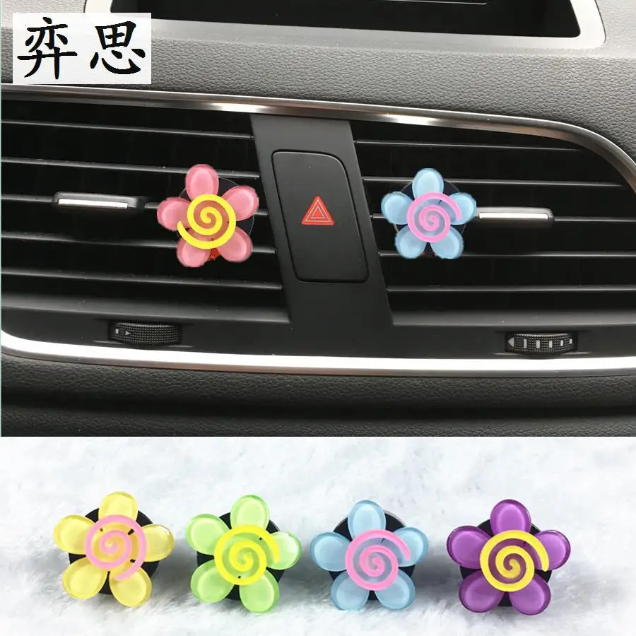 

Colored plastic sunflower Car perfume clip Exquisite lady Automobile styling Flower decoration Perfume car air freshener