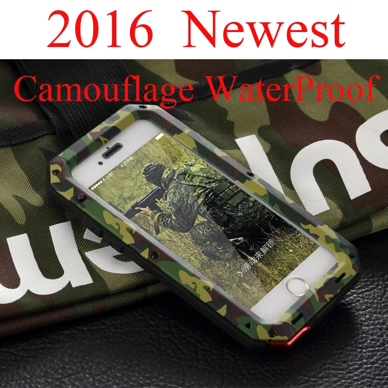 bilder für Luxus Stoßfest Wasserdicht Armee Fall Für iphone 6 6 S 4,7 "Plus 5,5" schwere Camouflage Aluminum Gorilla R-nur bilder für Luxus Stoßfest Wasserdicht Armee Fall Für iphone 6 6 S 4,7 "Plus 5,5" schwere Camouflage Aluminum Gorilla R-nur
