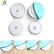 4 шт. инструмент для придания формы мастике роликовый набор для рельефной отделки тортов резак Sugarcraft пластик торт Скалка для выпечки украшения торта инструменты