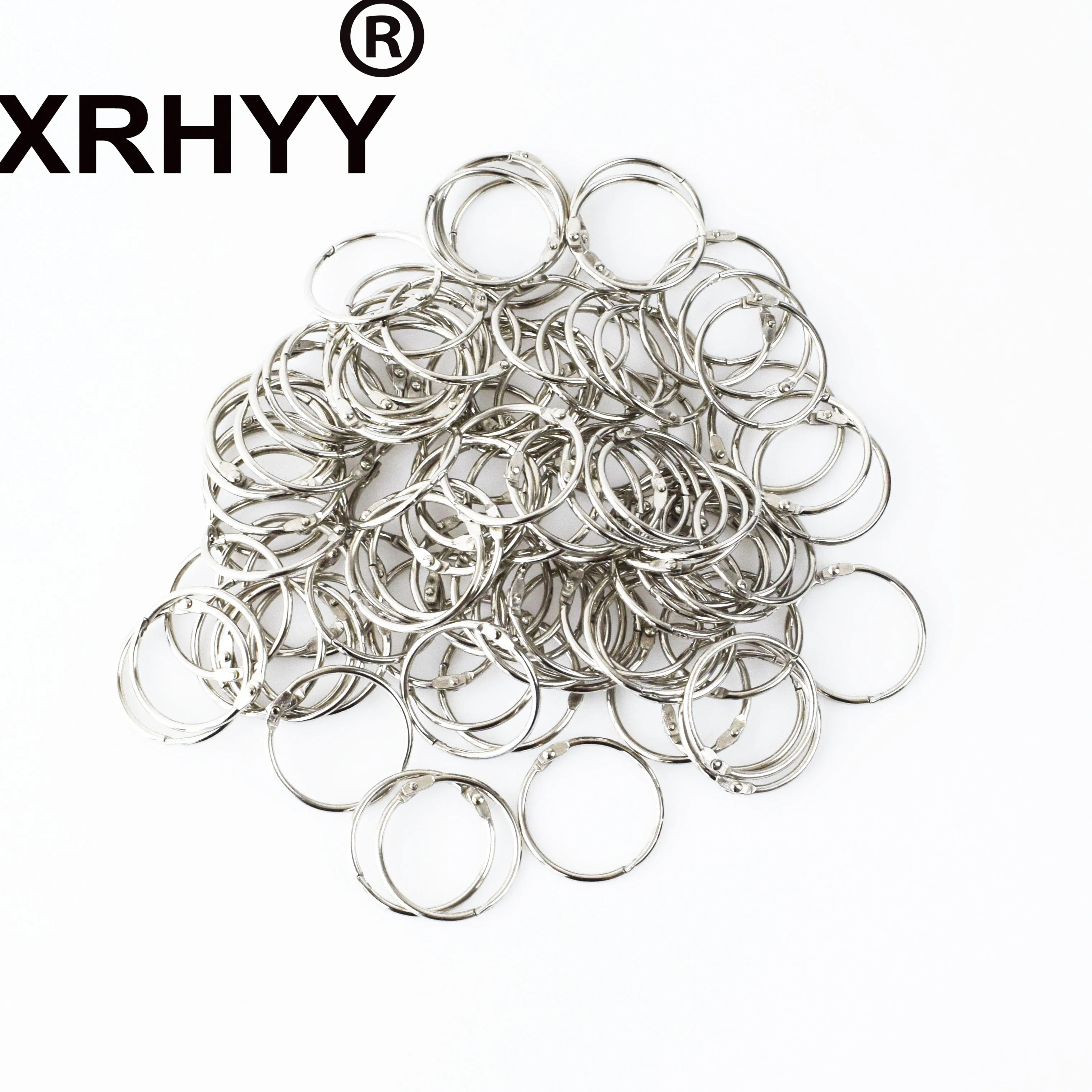 

1 Inch and 0.75 Inch Book Rings Loose Leaf Binder Rings, Silver, 100 Pieces