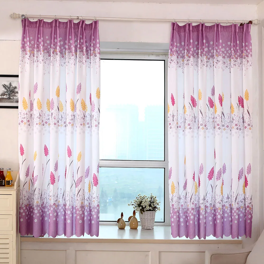 Buy Pastoral Country Style Sheer Curtains Printing