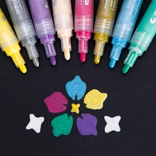 24 Assorted Colors Manga Acrylic Painter Marker Waterproof Paint Marker Pen Permanent Paint Pen Works on Most Surfaces