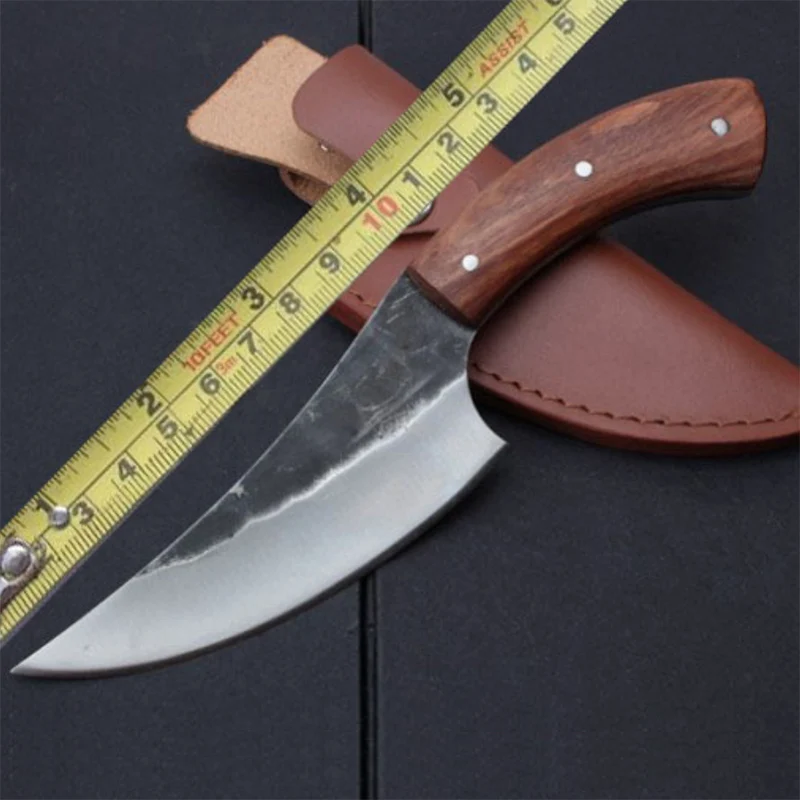 

Free shipping The sharp Handmade High speed steel Hunting Knife Camping Survival Knife Fixed Blade Tactical Knife wood handle