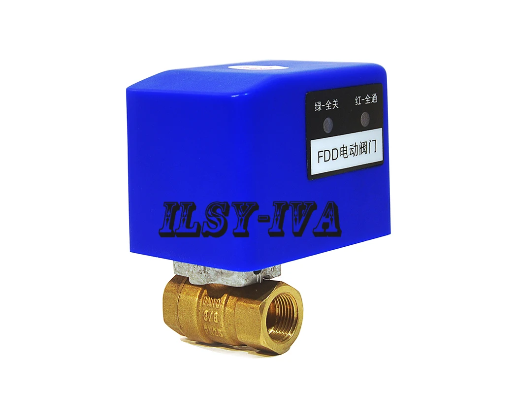 DN10 two way AC 12V 24V 220V brass motorized ball valve with three or four wires