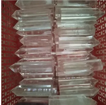 

smelting white quartz crystal wand point