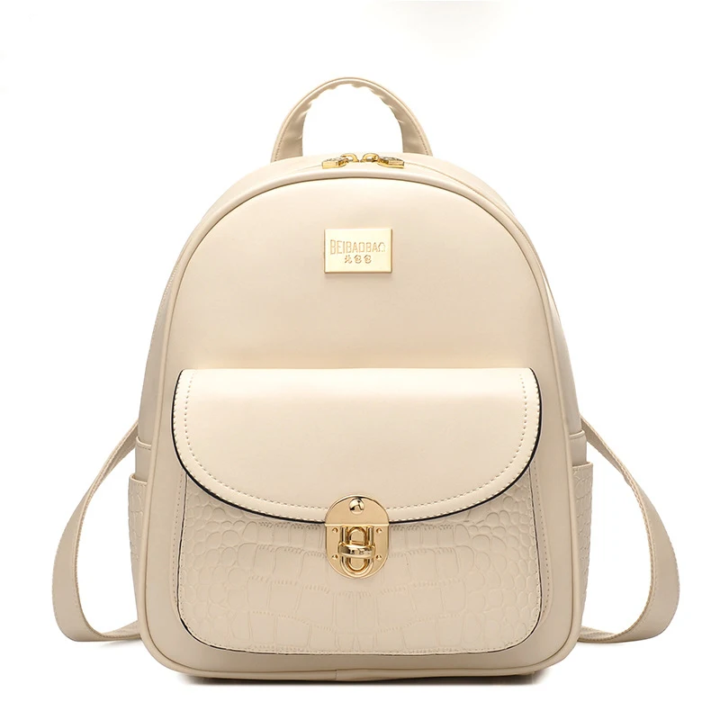 

Fashion Small Backpack Women Teenager Girls Luxury Alligator Leather Female Preppy Style Mini Haversack Mochilas Mujer