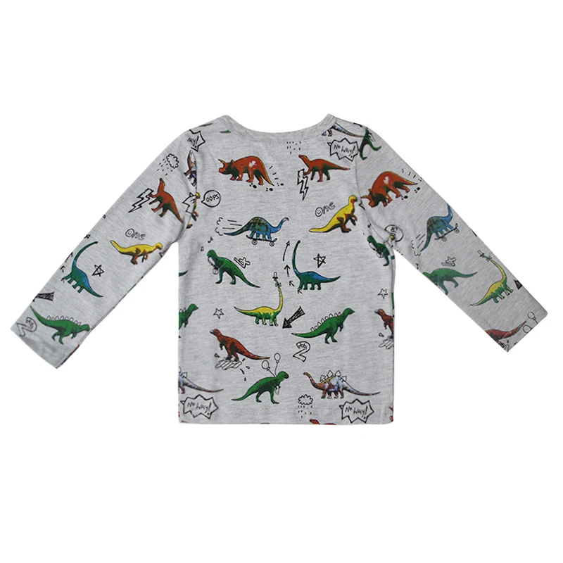 BINIDUCKLING/ г. Комплект детской одежды для маленьких мальчиков на весну-осень, хлопковая футболка с длинными рукавами и принтом динозавра+ штаны детская одежда
