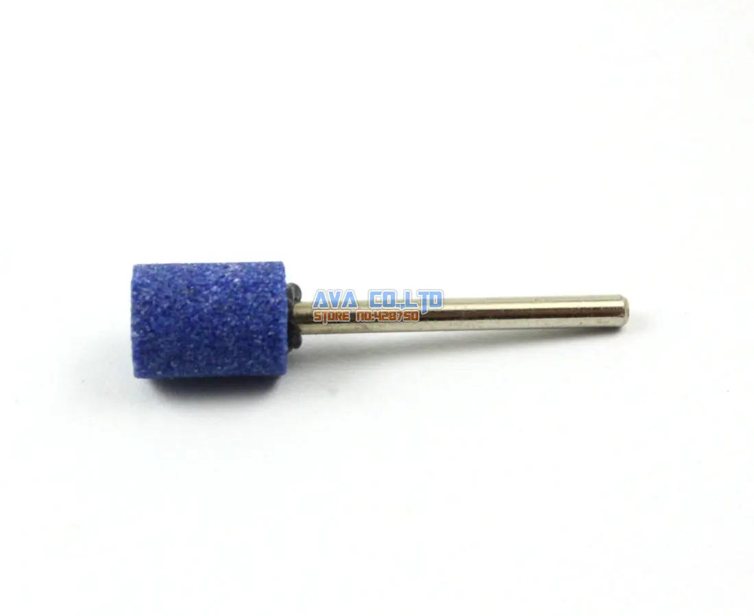 20 Pieces 10x13mm Mounted Point Blue Aluminum Oxide Abrasive Grinding Stone Bit 3mm Shankin