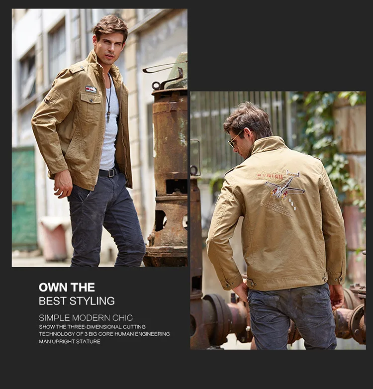 HANQIU мужские куртки военной армии бренд горячая распродажа мужская куртка-бомбер верхняя одежда вышивка мужская куртка военного фасона Jaqueta Masculino