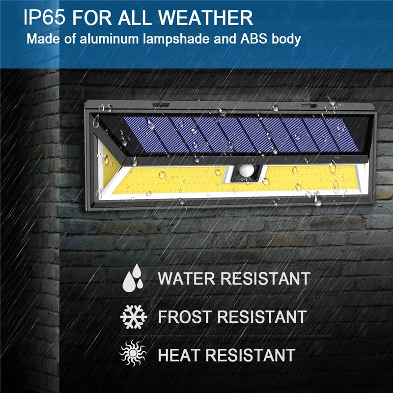 180 светодиодный COB водонепроницаемый PIR датчик движения настенный светильник Открытый солнечный светильник светодиодный светильник для дома и сада уличный светильник s светодиодный светильник