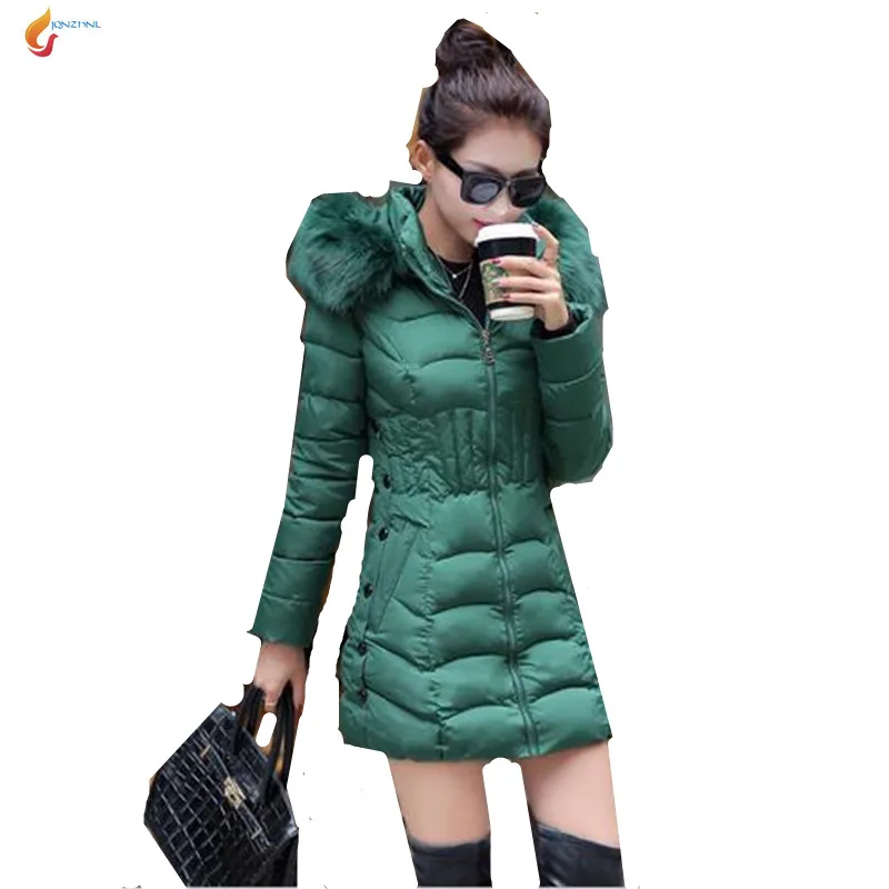 

2017 Winter Latest Fashion Women Big Yards Coat Loose Leisure Pure Color Hooded Collars Keep Warm Long Down Jacket Coat G278