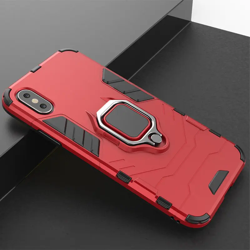 4 In 1 Shockproof Case For iPhone 13 Pro Max 12 11 6 6S 7 8 Plus XS Case For iPhone X 5 5S Se XS Max XR Magnetic Finger Holders iphone 11 cover