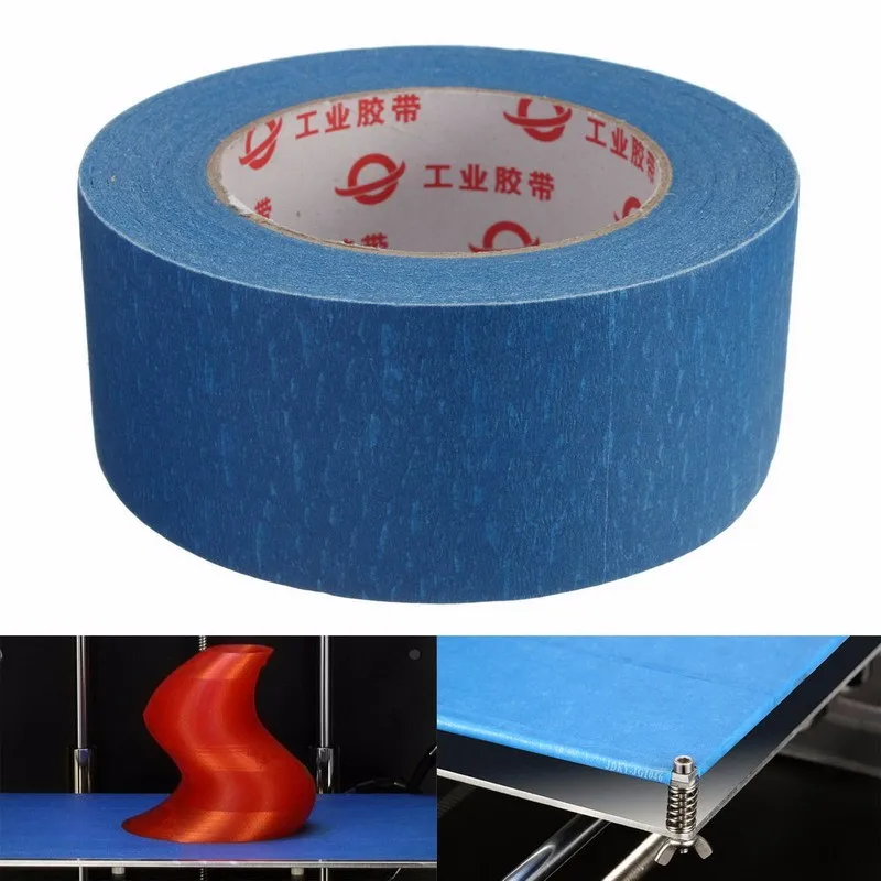Принтер синий Маскировочная лента 50 мм шириной 50 м кровать RepRap лента малярные Маскировочные ленты