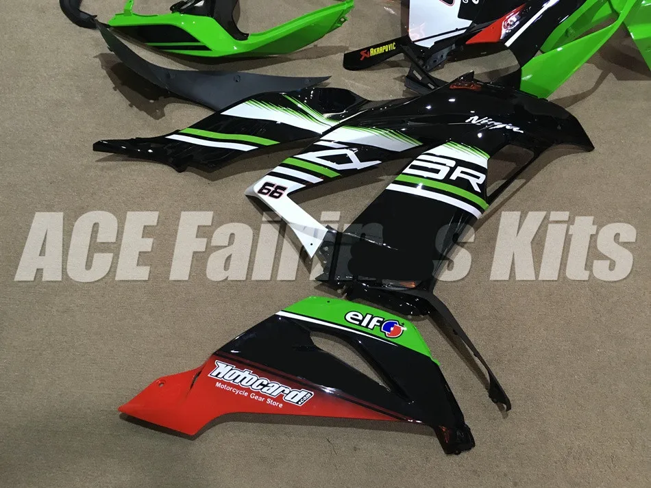 Abs Обтекатели комплект подходит для kawasaki Ninja ZX6R 636 599 2013 6R 13, 14, 15, 16, 17, ZX-6R кузов красный цвета: зеленый, черный AU