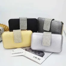 Серые Кристальные вечерние сумки из полиуретана в форме коробки клатч кошелек Свадебные Сумки на цепочке напульсники сумки на плечо женские вечерние сумочки