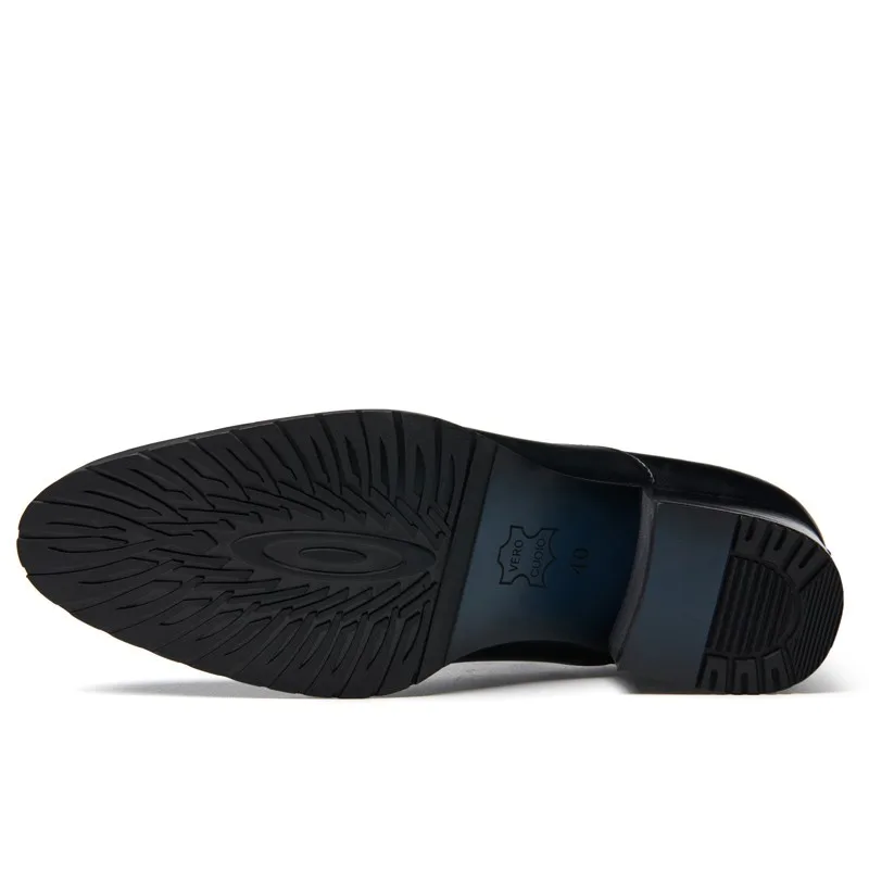 Talon Robe Homme Britannique Cuir Haute En Mode De Formelle Véritable D'affaires Chaussures Bout Noir Black Rond Bureau Hommes Qualité xqAnwZH7H